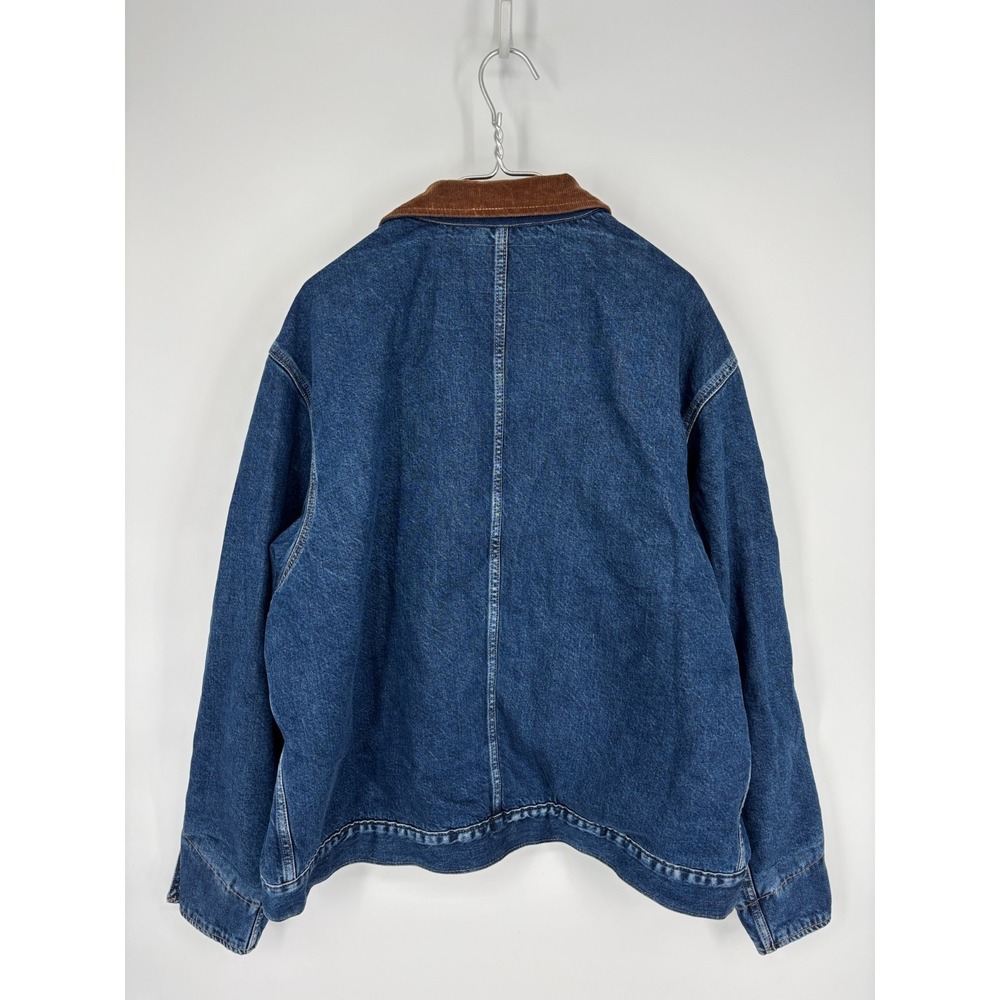 LUCKY BRAND Denim Trucker Jacket Mens XXL Button Up Corduroy Collar - Picture 8 of 15
